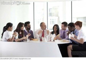 Eat lunch with co-workers - visualphotos.com