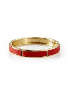 Faux Leather Hinge Bangle Bracelet - $26.95 - The Limited