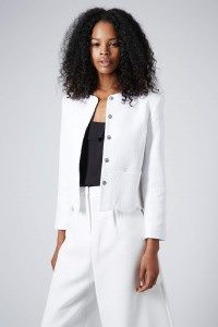 Boucle Scalloped Jacket - $110 - topshop.com