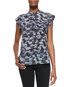 Cap-sleeve top - $78 - bergdorfgoodman.com