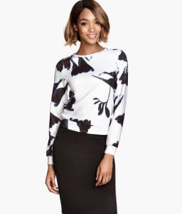 Patterned Sweatshirt - $34.95 - Photo credit: hm.com