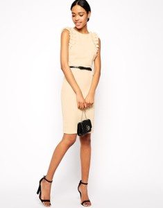 Ruffle Shoulder Pencil Dress - $64.43 - Photo: asos.com