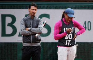 Serena Williams and her coach - Photo credit: http://2013.rolandgarros.com