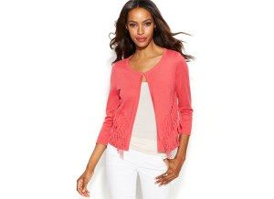 Fringed cardigan - $43.99 - Photo credit: macys.com