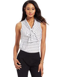 Tie-neck blouse - $49.99 - Photo credit: macys.com