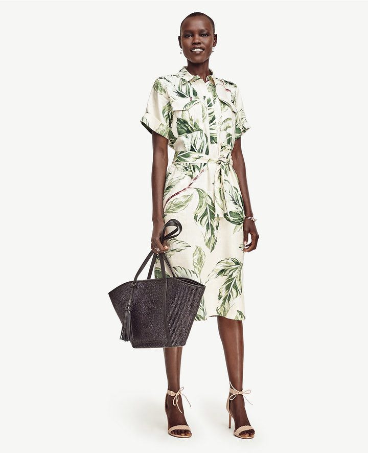 Corporate Catwalk: Linen Shirtdress